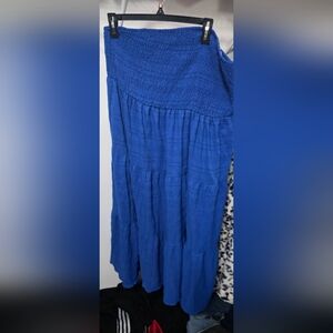 Blue Women's Strapless Dress